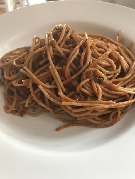 Green Lentil Spaghetti