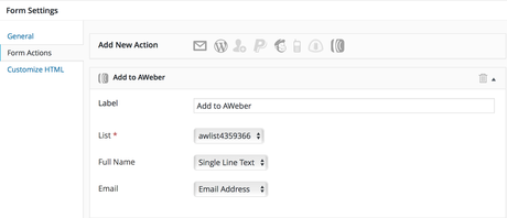 aweber add form
