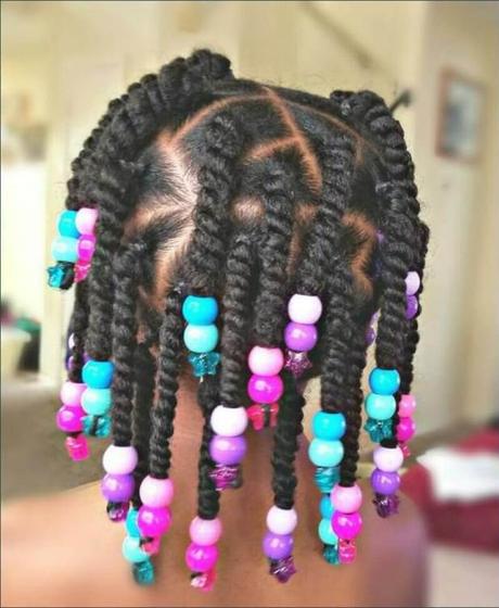 Little Black Girl Hairstyles with Beads