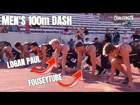 All Men's 100m Dash Races! Fousey TUMBLES and Logan LIMPS! | Challenger Games Highlights