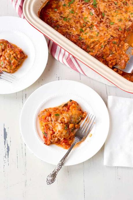 Low Carb, Gluten-Free Zucchini Lasagna