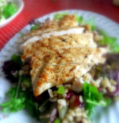 Grilled Chicken and Wheatberry Salad 