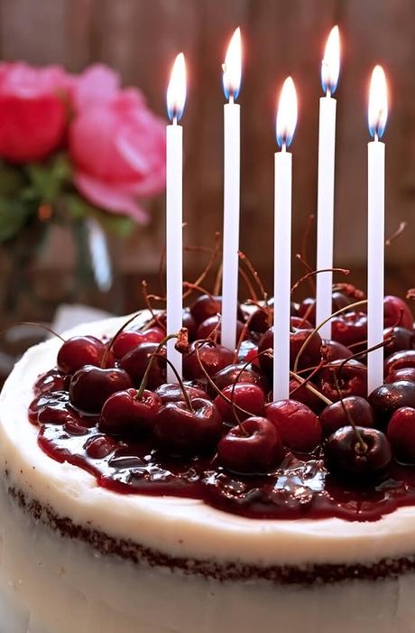 Chocolate Cherry Cake with Mascarpone Frosting