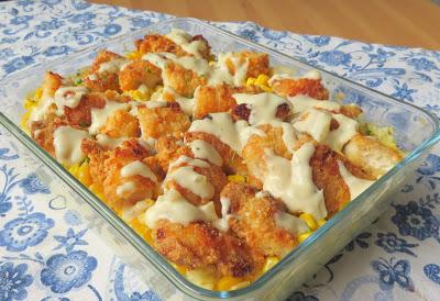 Crispy Chicken with Cheesy Mash & Cream Gravy