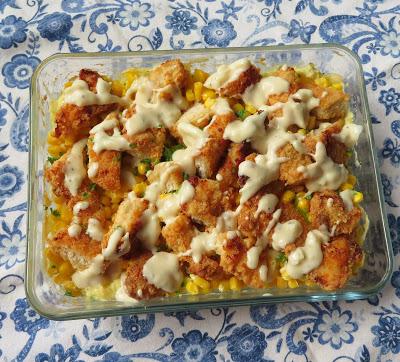 Crispy Chicken with Cheesy Mash & Cream Gravy