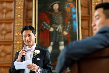 the groom makes a speech