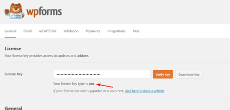 wpforms license