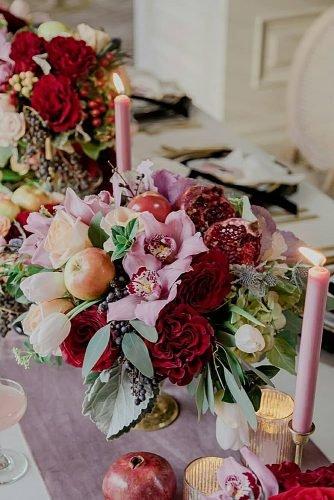 wedding centerpieces colorful flower decor