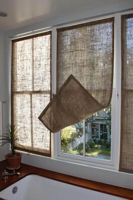 Farmhouse Living Room Ideas Burlap Curtains