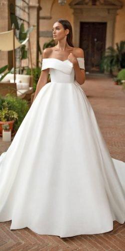 hottest wedding dresses 2020 simple ball gown off the shoulder strapless millanova