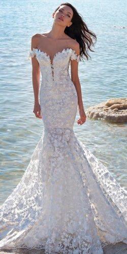  hottest wedding dresses 2020 mermaid sweetheart neckline off the shoulder beach pninatornai