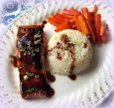 Pan-Seared Salmon with a Sweet & Spicy Asian Glaze