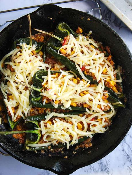 Southwestern Stuffed Poblano Peppers with Quinoa and Corn