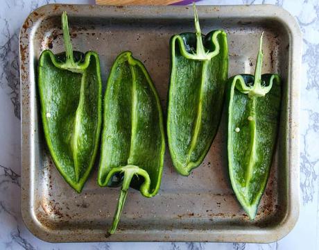 Southwestern Stuffed Poblano Peppers with Quinoa and Corn