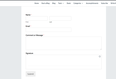 wpforms demo form inserted