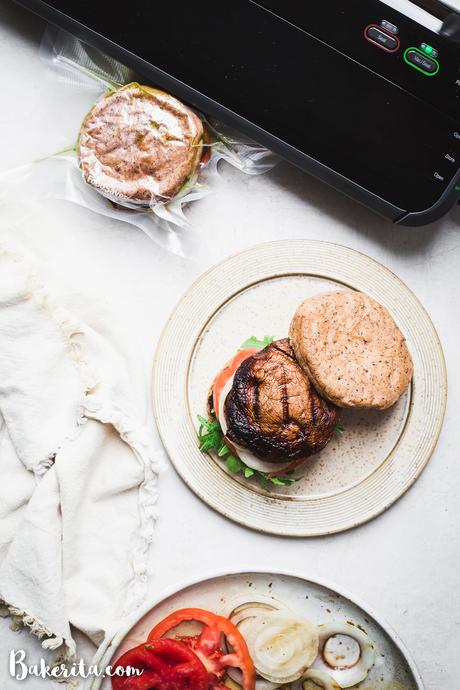 These Vegan Grilled Portobello Mushroom Burgers are packed with umami flavors thanks to the scrumptious marinade. When piled high with additions like grilled onions and vegan pesto, it's a burger you'll want to make every weekend. The grilled portobello mushrooms are also perfect as a side dish all on their own.