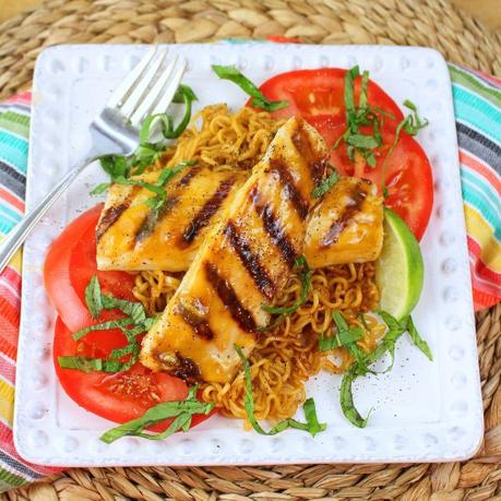 Grilled Mahi with Mango Habanero Glaze #ImprovCooking Grilled Mahi with Mango Habanero Glaze #ImprovCooking