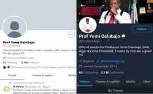 Why Twitter Unverified Osinbajo’s Account, Delete Tweets Revealed Why Twitter Unverified Osinbajo’s Account, Delete Tweets Revealed