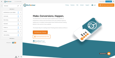 Buttonizer Review 2019: A Floating Action Plugin For WordPress