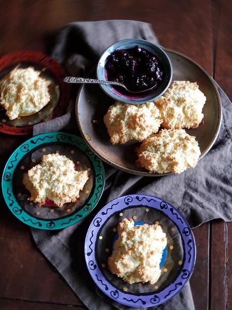 crinkly coconut scones