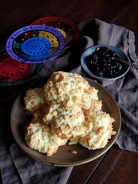 crinkly coconut scones