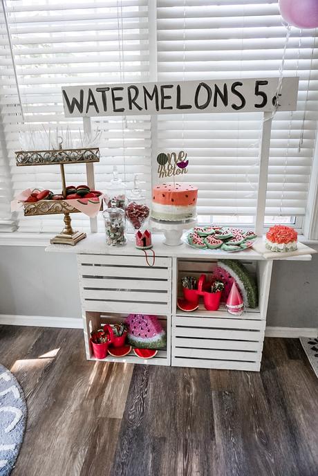 DIY watermelon stand for photoshoot