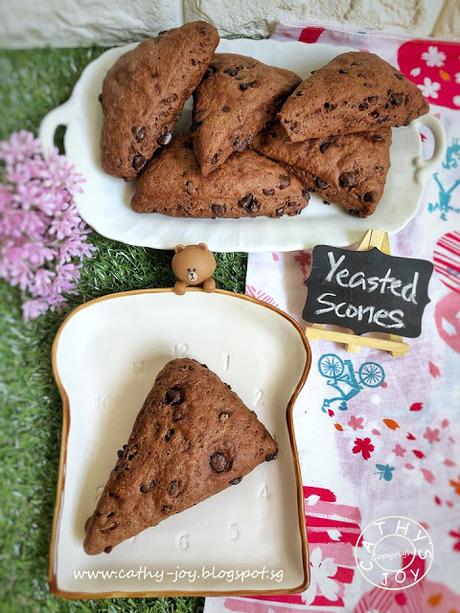 Chocolate Yeasted Scones