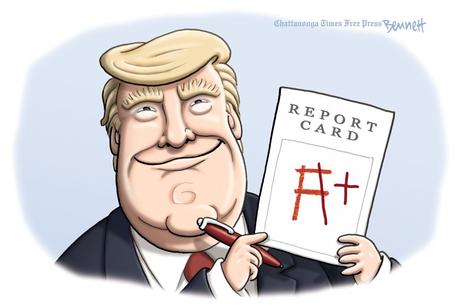 Image result for trump report card cartoon