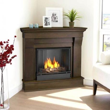 Ornamented Electric Corner Fireplace Ideas