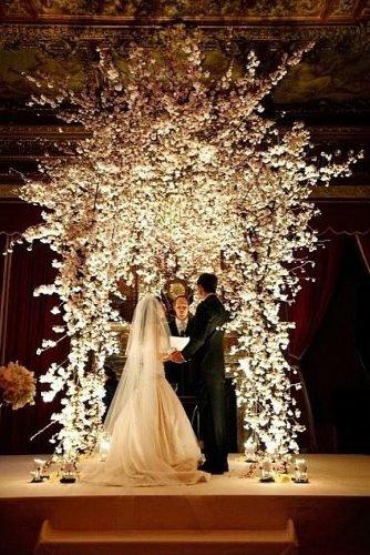 wedding arch lush white floral arch