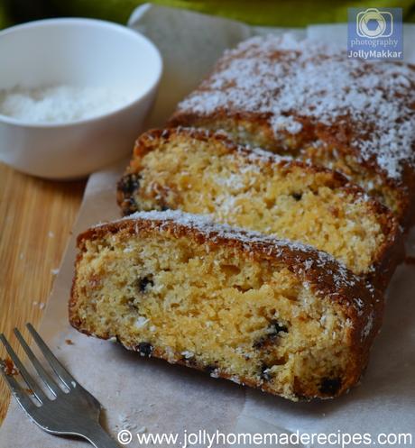 Coconut Loaf Cake, How to make Coconut Cake | Eggless Coconut Cake + Video