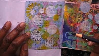 Art Journal page transformation - adding layers to the page by Amanda Trought