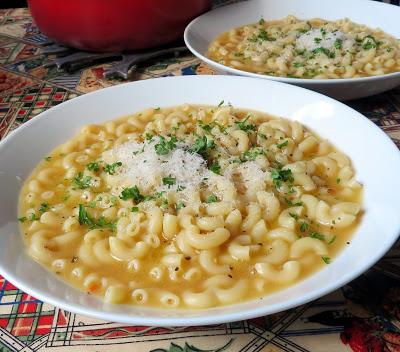 Pasta with Chicken Broth, Butter & Cheese