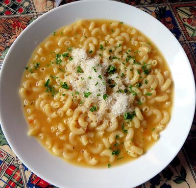 Pasta with Chicken Broth, Butter & Cheese