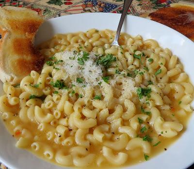 Pasta with Chicken Broth, Butter & Cheese