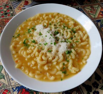 Pasta with Chicken Broth, Butter & Cheese