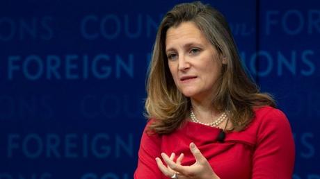 Chrystia Freeland condemns violence in Hong Kong, sparking backlash from China