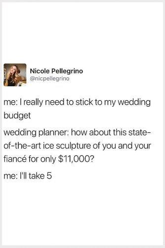 stages of wedding planning meme