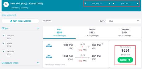 New York to Kuwait City for only $554 roundtrip