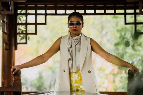 travel blogger, ranchi, photography, style, yellow sequin pants, vest, office look, party style, saumya shiohare, myriad musings 