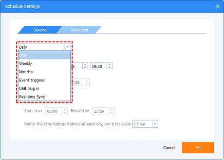 Schedule Settings