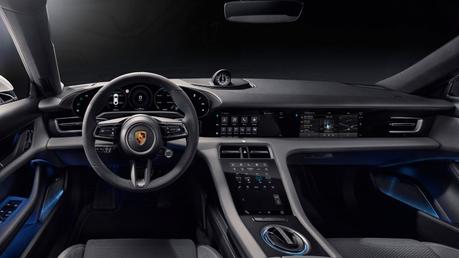 Porsche’s Taycan EV interior has lots of touch screens and voice controls