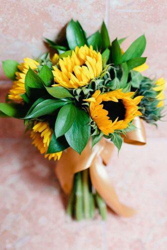 sunflower wedding bouquets sunflower gold tape Crow River Floral