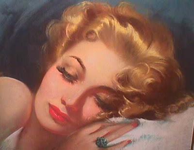 1930's Maybelline ad painted by Zoë Mozert, the most famous female pin-up artist of her day