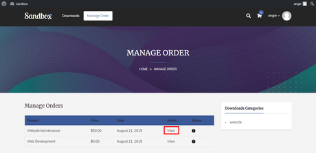 Sell Your Services Online With EDD Sell Services Plugin manage orders