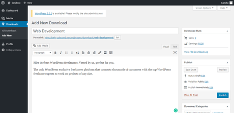 Sell Your Services Online With EDD Sell Services Plugin add products on EDD, selling service online