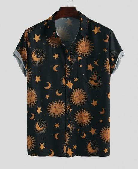Moon and Star Hawaiian shirt $15.99