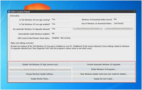 Use GWX Control Panel to Stop Windows 10 Upgrade