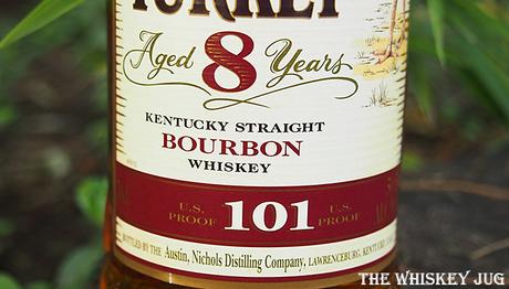 Label for the Wild Turkey 8 Export