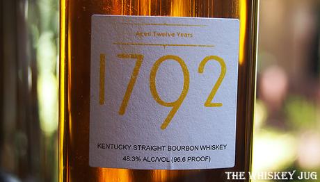 Label for the 1792 Bourbon aged twelve Years